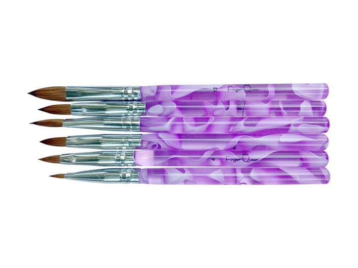 6pc Purple Acrylic Brush set