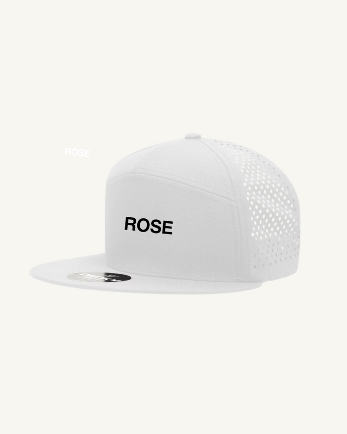 7 Panel Hat - White