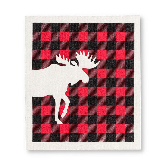 Abbott Buffalo Check Moose Dishcloth Set