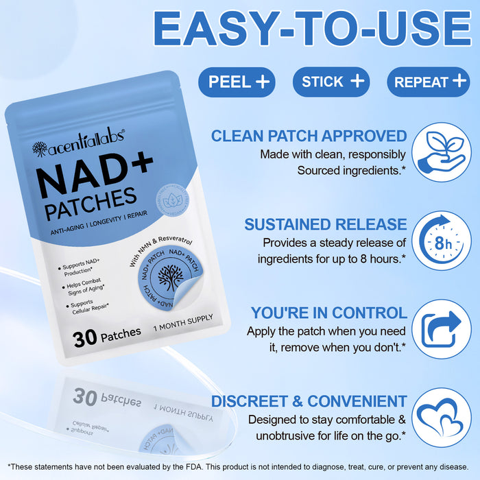 acentiallabs NAD+ PATCHES ANTI-AGING I LONGEVITY I REPAIR 30 Patches