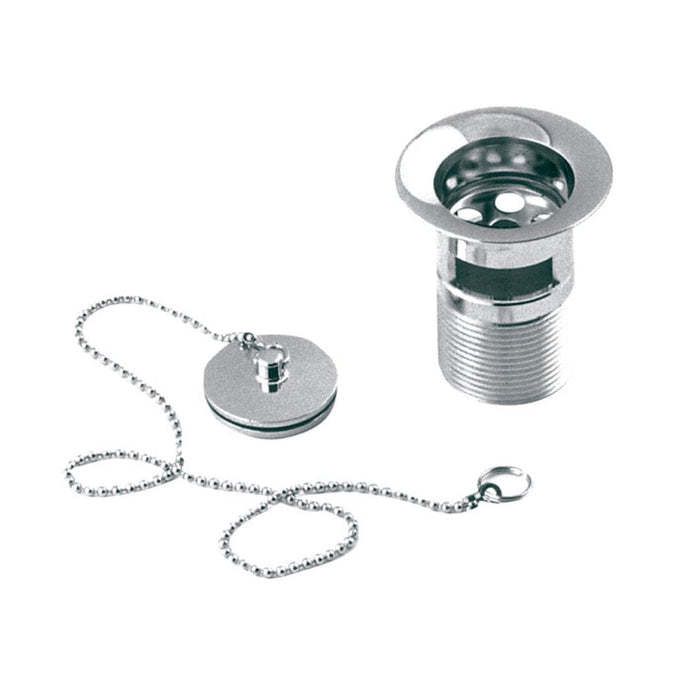 Basin Waste with Plug & Chain - Chrome Plumbing Products TileStyle
