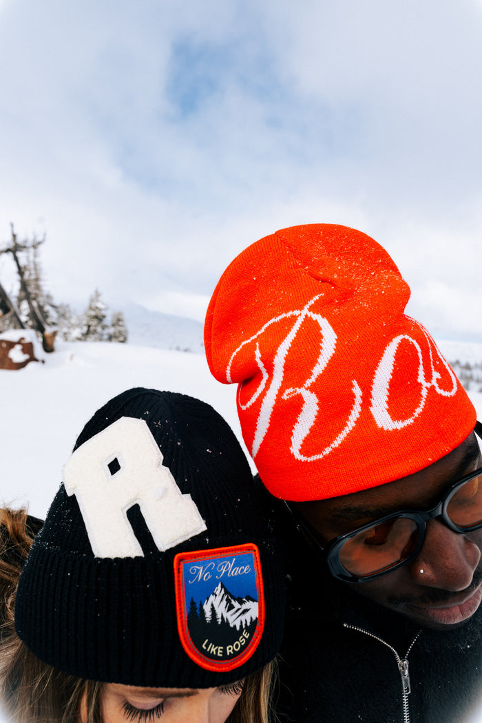 Black Patch Beanie