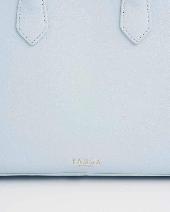 Blue Structured Tote Bag
