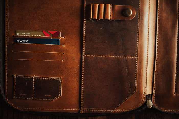 Buffalo Leather MacBook Portfolio