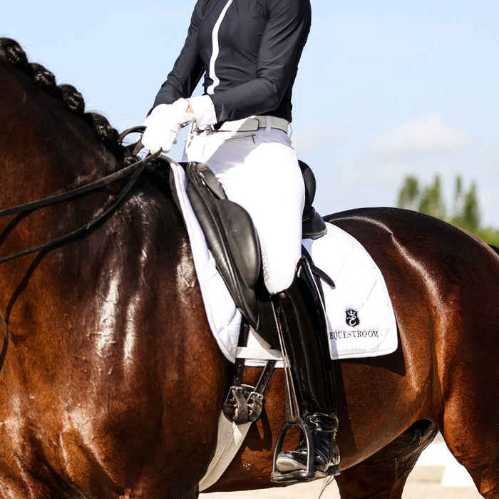 B&W - White Saddle Pad Set