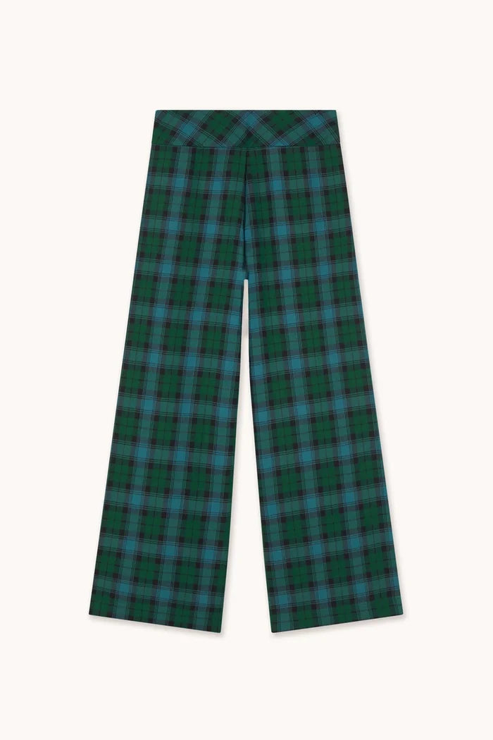 Check Pants in Dark Green