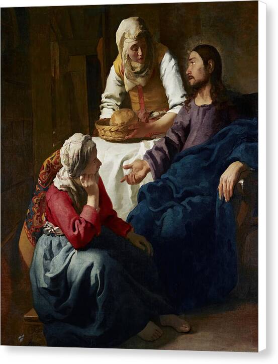 Christ in the House of Martha and Mary - Canvas Print