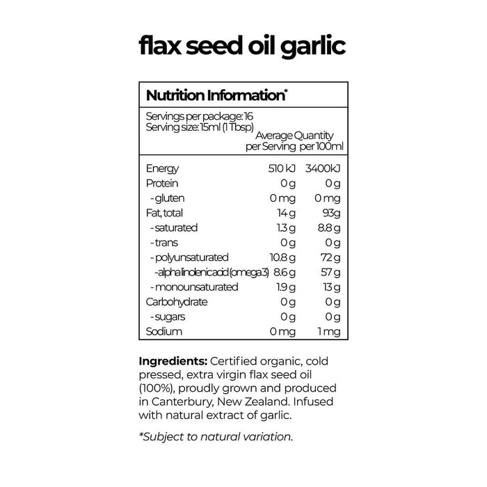 Waihi Bush Flax Seed Oil Garlic _4