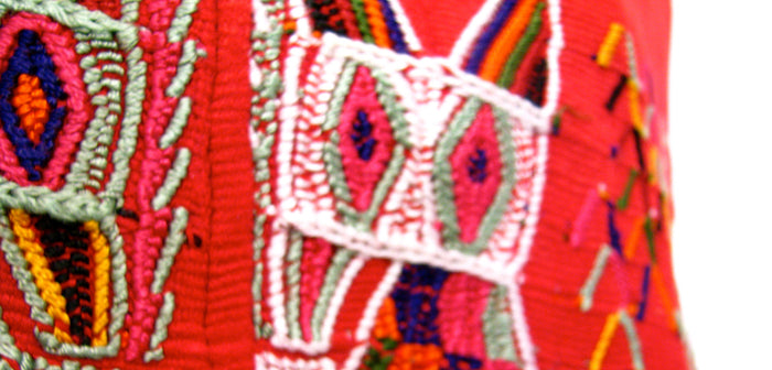 GUATEMALA PURSE HAND EMBROIDERED FLOWERS HOBO BAG X-LARGE GPL013