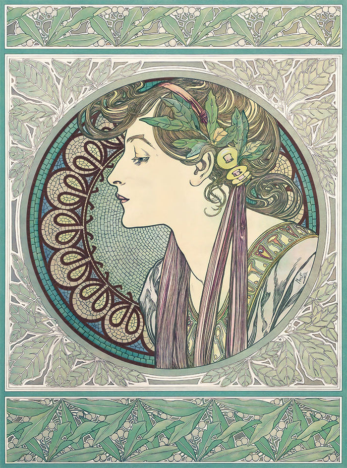 Laurel by Alphonse Mucha - Art Print - Zapista