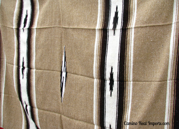 Mexican Blanket XL 4.5' X 6.5' Beige BL001