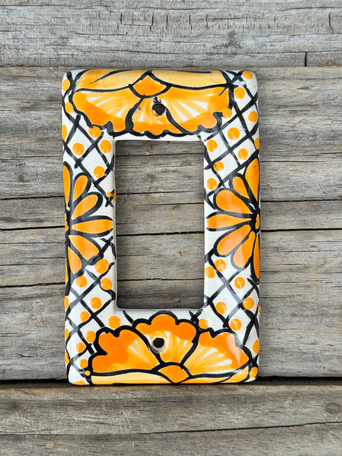 Mexican Talavera Pottery Rocker Switch Plate TRSP002