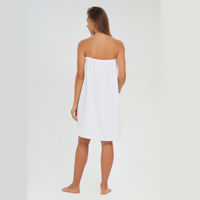 Monarch Cypress Women's Terry Velour White Wrap