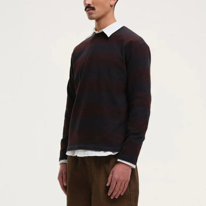 Obel Sweatshirt in Black/Burgundy