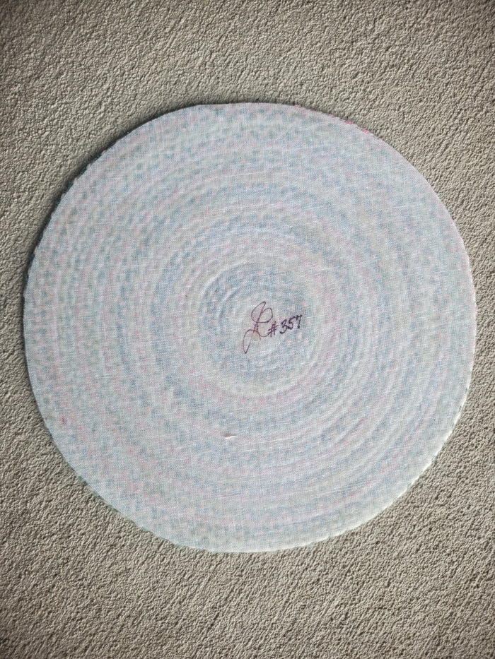 Petit Point Round Multicolored Rug