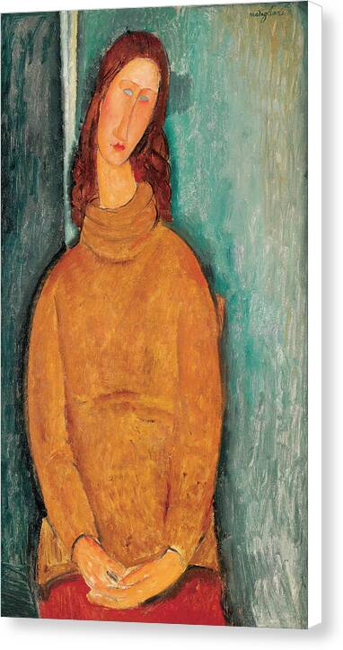 Portrait of Jeanne Hebuterne - Canvas Print