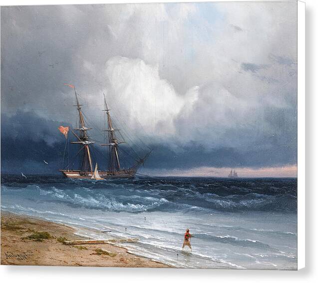 Ship by the Shore - Canvas Print