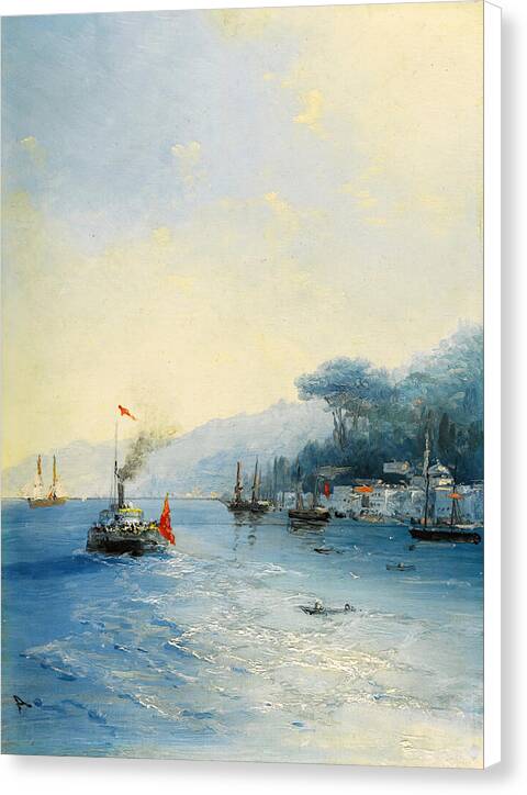 Shipping On The Bosphorus, Constantinople - Canvas Print