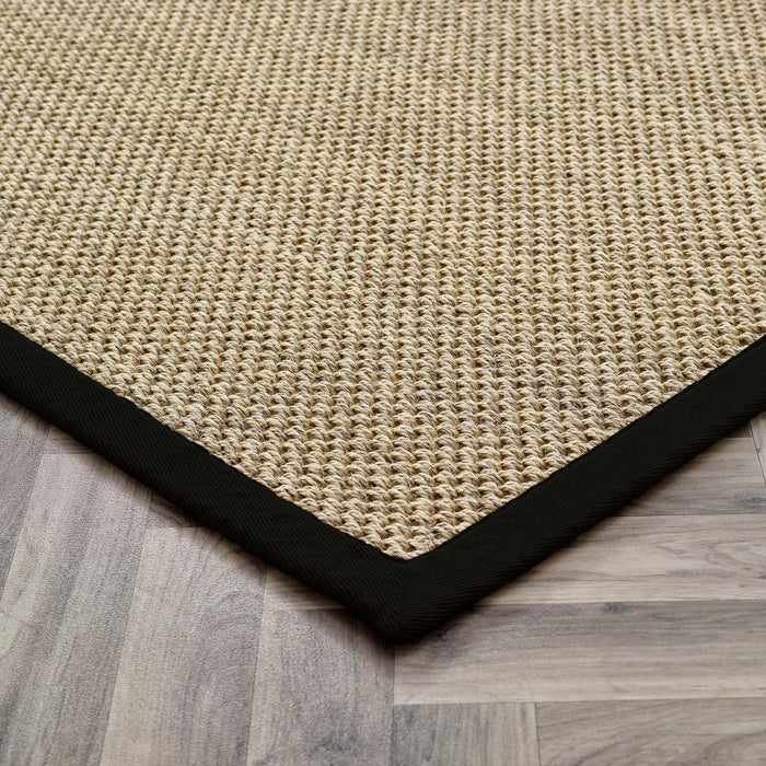 Sisal Rug- 100% Sisal rug with a black border.