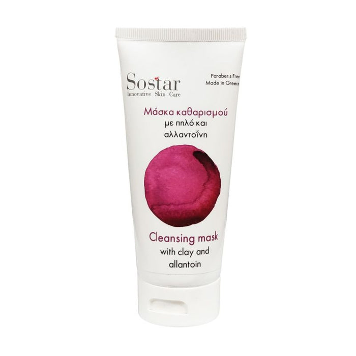 Sostar Focus Μάσκα Προσώπου με Οργανικό Πηλό, 75 ml