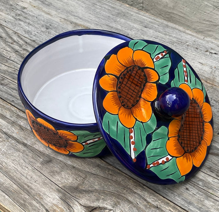 Talavera Pottery Tortilla Warmer Hand Painted TW003 Sunflower