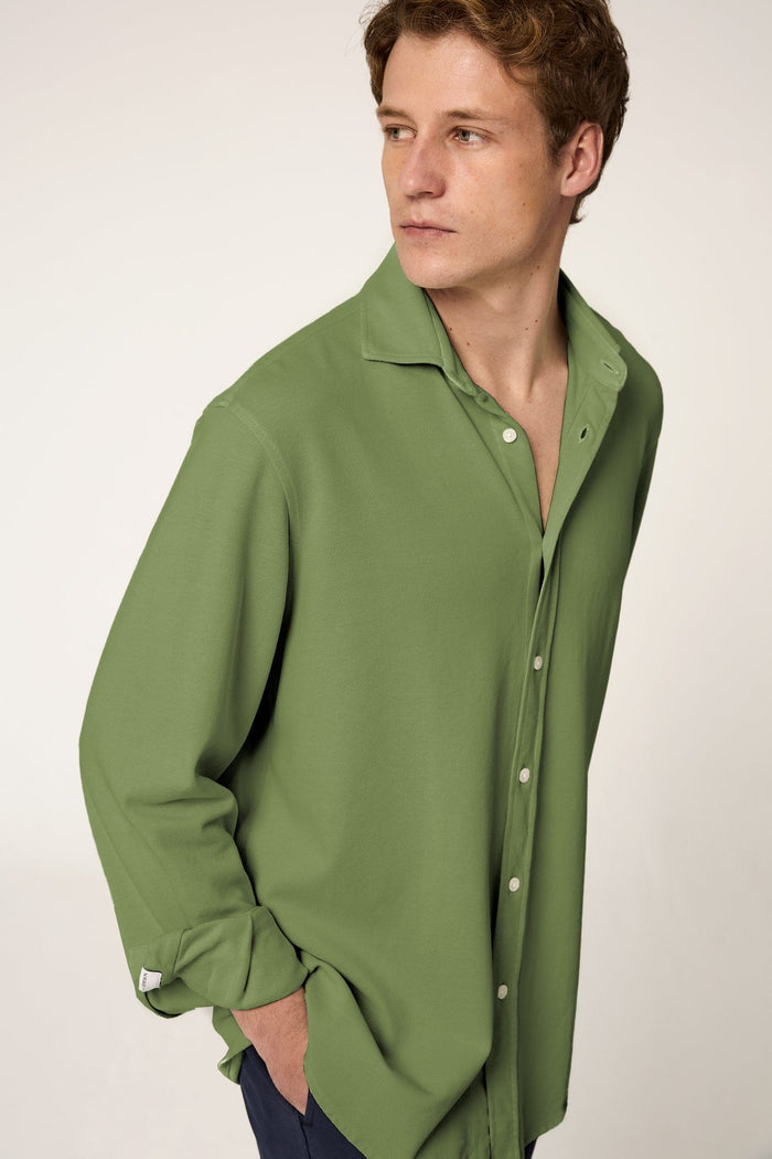 The Cotton Camisa Verde Navarra