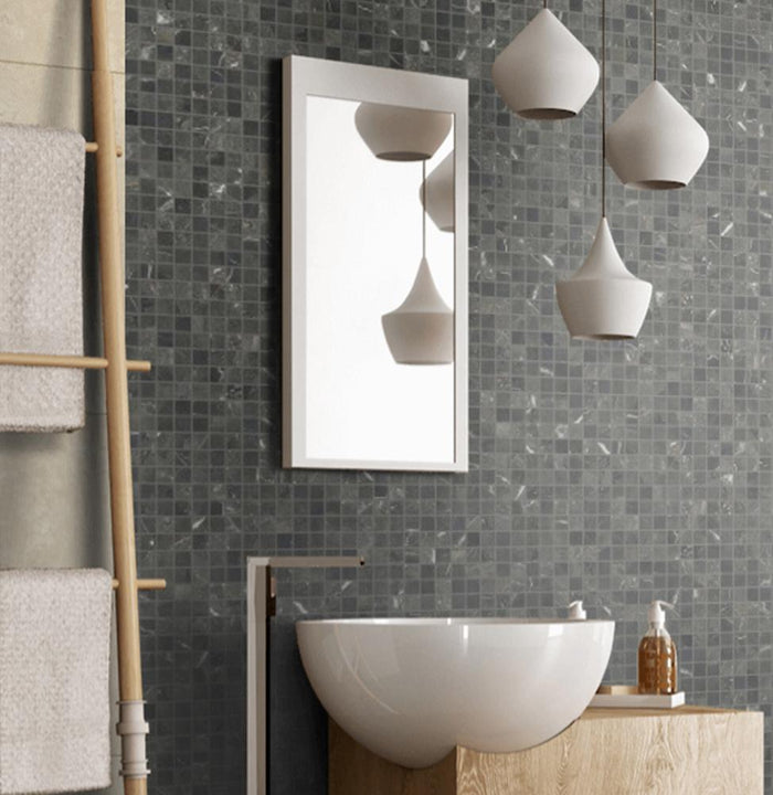 Timeless Black Deep Mosaic Tile Florim