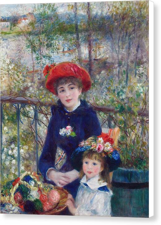 Two Sisters - On the Terrace - Canvas Print