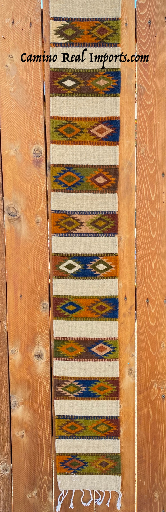 ZAPOTEC RUG 8" X 77" RUNNER WITH SOUTHWESTERN DESIGN ZRR77-009