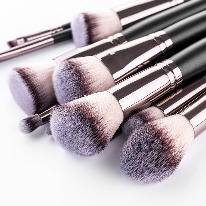 🖤 15-Piece Matte Black Makeup Brush Set