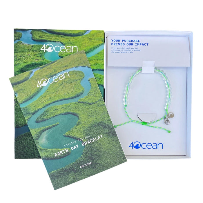 4Ocean Limited Box Set Earth Day Beaded Bracelet - Green Blue Jewelry
