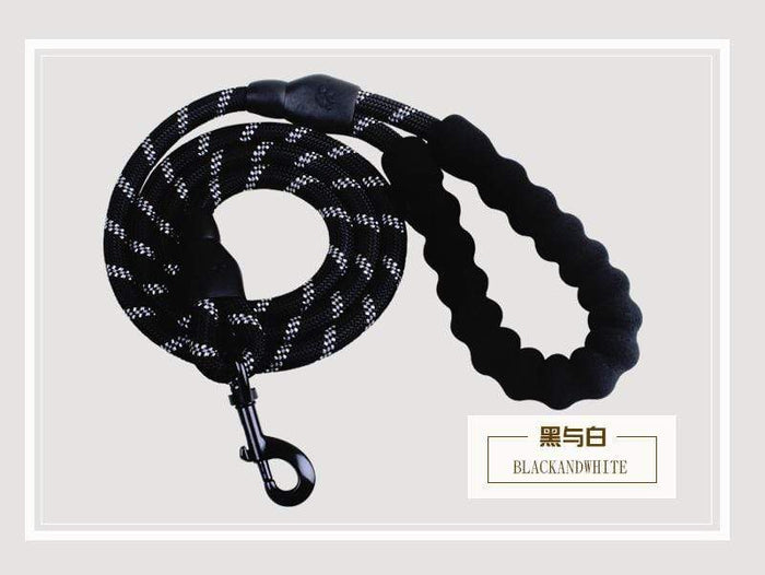 Gadget Gerbil Black and white Reflective Dog Leash