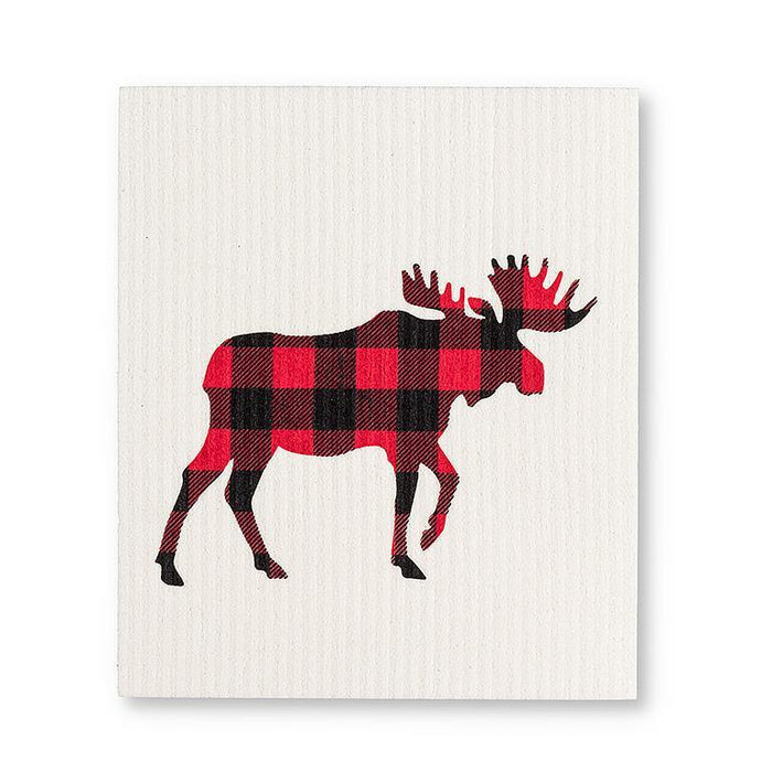 Abbott Buffalo Check Moose Dishcloth Set