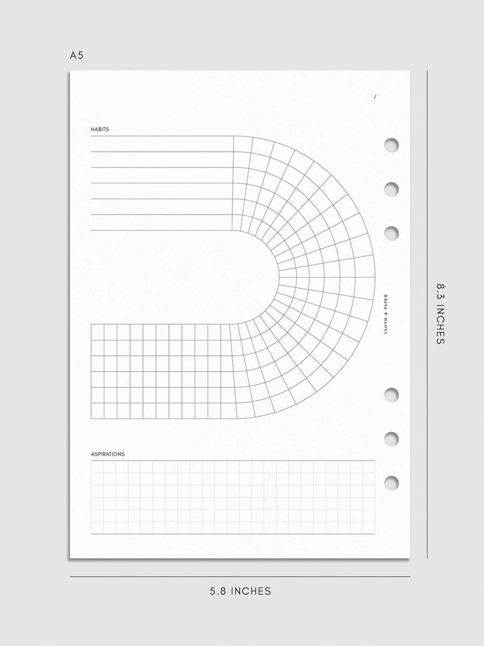 Digital mockup of insert in A5.