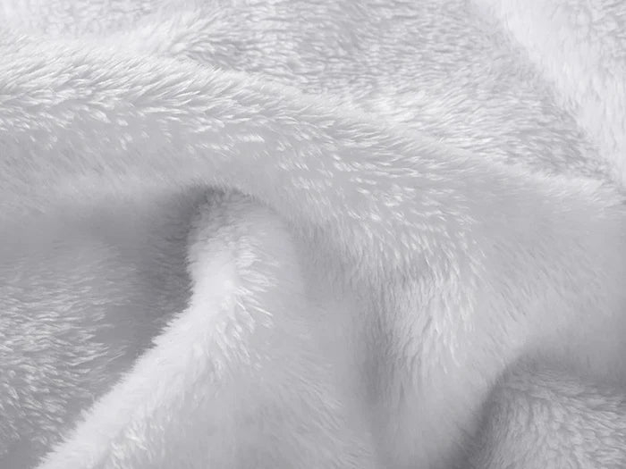 Arctic Fleece Lined Sublimation Microfiber Blanket(Full White, 127*152cm/50inchx 60inch)