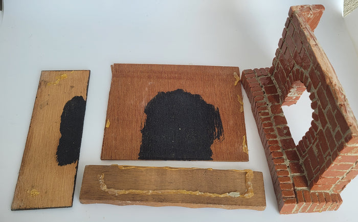 As Is – Handmade Fireplace with Wooden Mantle