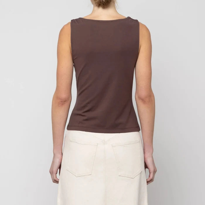 Asymmetric Bead Trim Top
