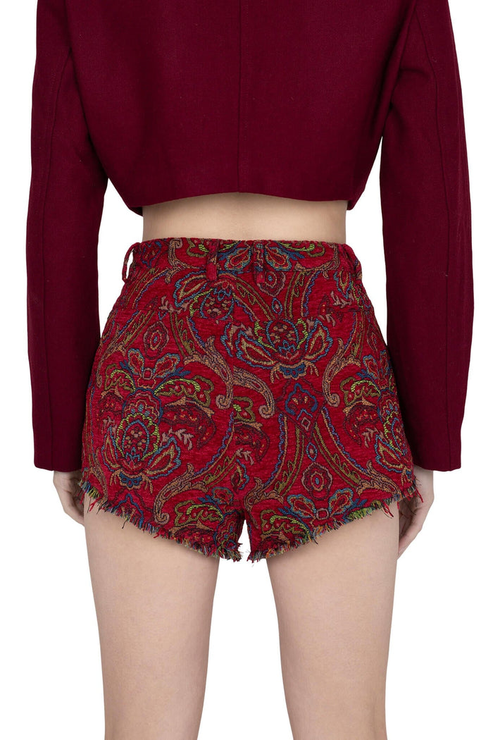 BANGER Jeffrey Campbell Shorts Red Tapestry _hover