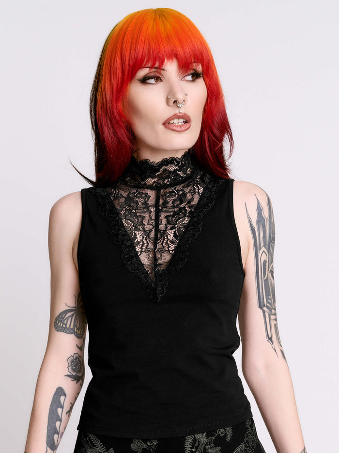 Black Lace Top