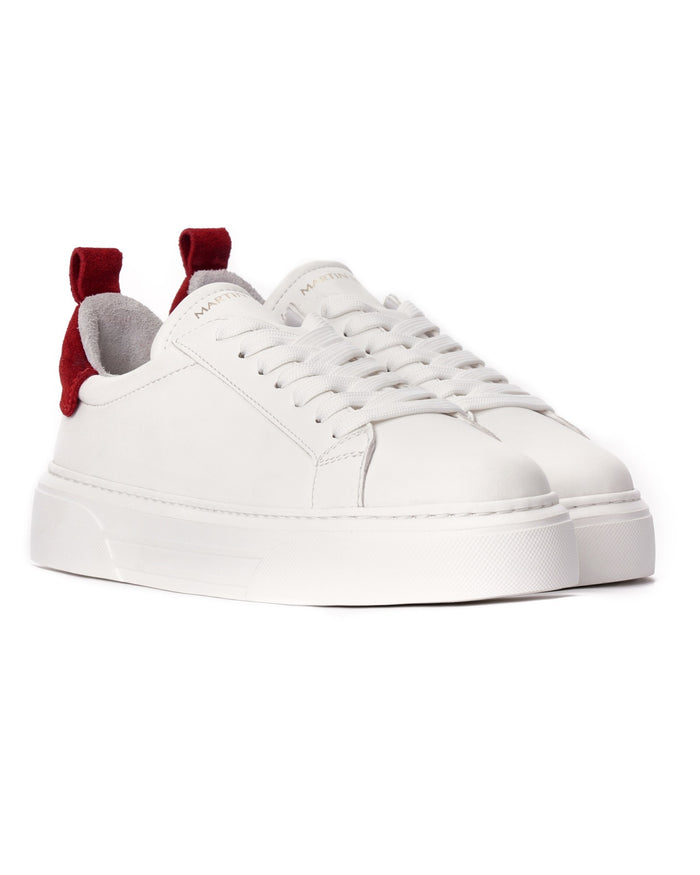 Bobe Women's Designer White Shoes with Red Suede Belt (4)