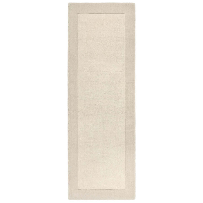 Border Nautral Runner - a 100% wool runner featuring a darker natural border.