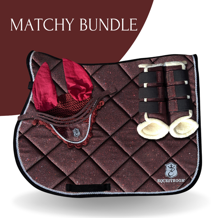 Burgundy Saddle Pad Set