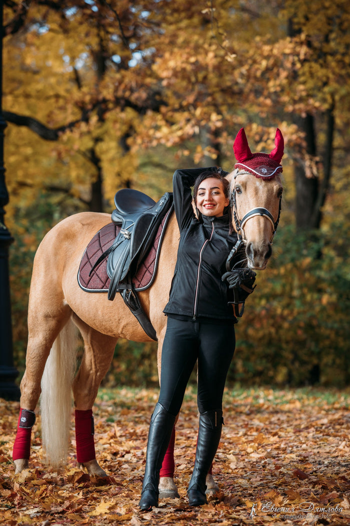 Burgundy Saddle Pad Set
