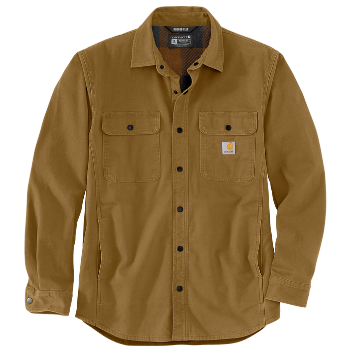 Carhartt Rugged Flex Relaxed Fit Canvas Fleece-Lined Shirt Jac