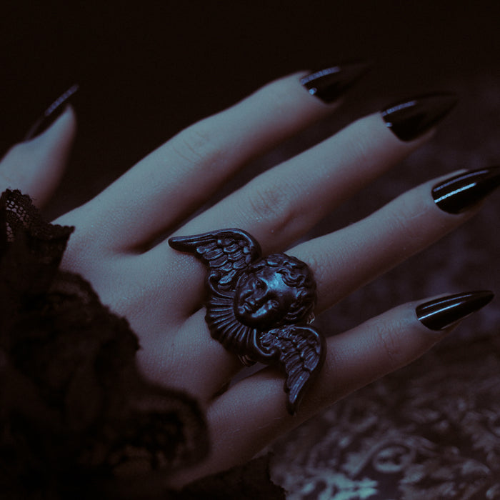 Cemetery Angel Statement Ring