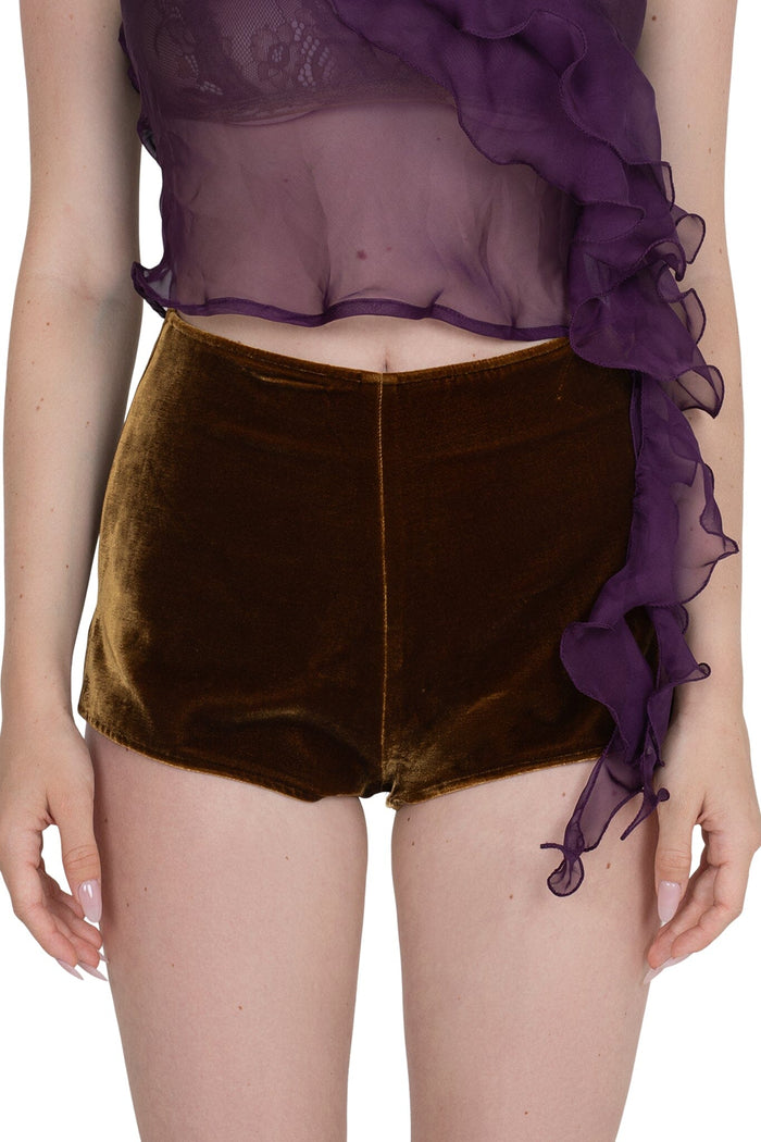 CHEEKZ SHORTS Shorts YYH Khaki Velvet XS
