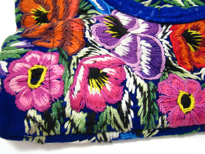 COIN PURSE HAND EMBROIDERED FLOWERS CPH002