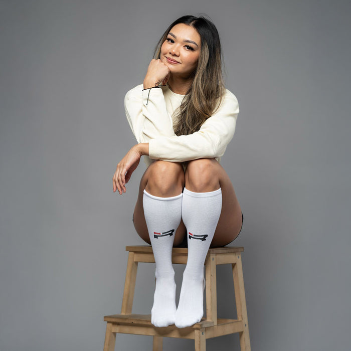 Competition Deadlift Socks (White)