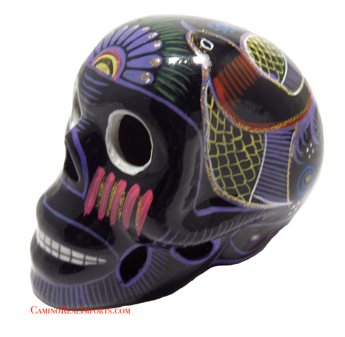 DAY OF THE DEAD HAND PAINTED SKULL MCS004