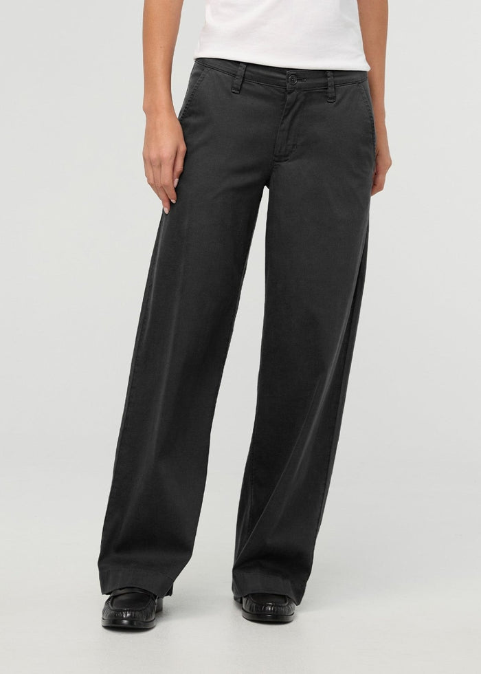 Women's Black Deluxe Twill Trouser front